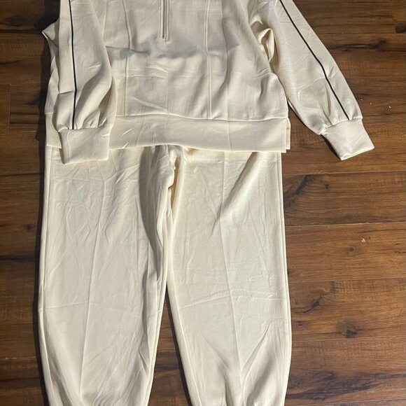 Women's 2 Piece Sweatsuit Oyster Size 2XL - Picture 2 of 8